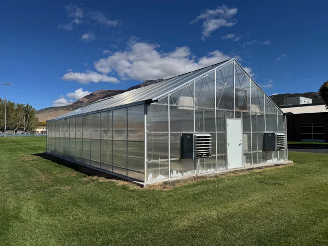 School greenhouse exterior